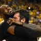 LeBron James and Kevin Love of the Cleveland Cavaliers celebrate after defeating the Golden State Warriors 93-89 in Game 7 of the 2016 NBA Finals June 19, 2016, in Oakland, Calif.
Ezra Shaw/Getty Images